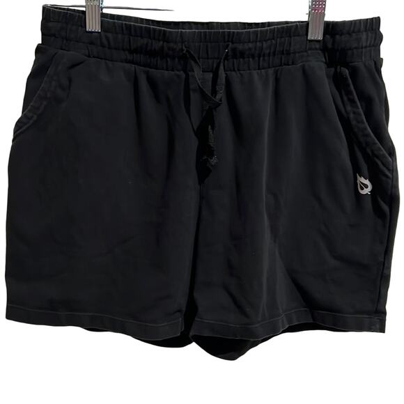 Baleaf Athletic Cotton Shorts Lounge Pull On Active Comfy Casual Sz Large Black - Picture 2 of 9